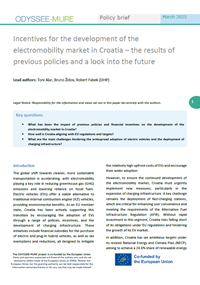 Incentives for the development of the electromobility market in Croatia – the results of previous policies and a look into the future