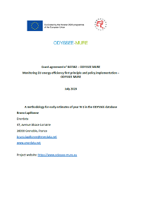 Methodology for early estimates of year N-1 in the Odyssee database