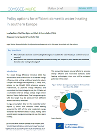 Policy options for efficient domestic water heating in southern Europe