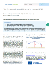 The European Energy Efficiency Scoreboard 2023