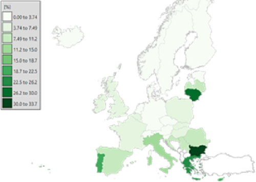 Share of the population unable to keep their home adequately warm