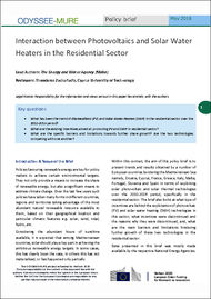 Interaction between Photovoltaics and Solar Water Heaters in the Residential Sector