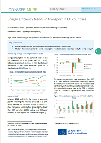 Energy efficiency trends in transport in EU countries